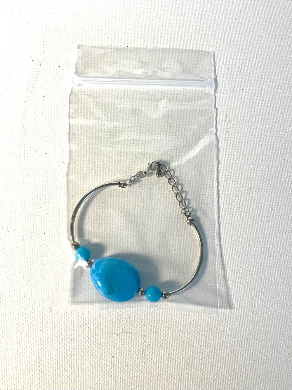 Turquoise Blue Stone Accent Bracelet - Women's Jewelry